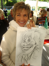 Caricaturiste croque le portrait de Veronique Jeannot